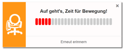 Office Fitness Erinnerungsassistent